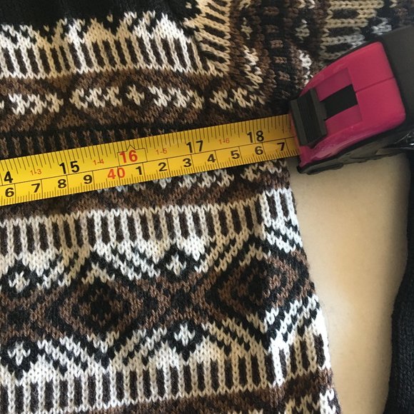 New! Mark knit long open cardigan black brown - Picture 8 of 12